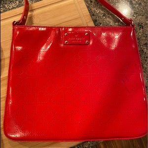 Kate Spade Patent Leather with design RED